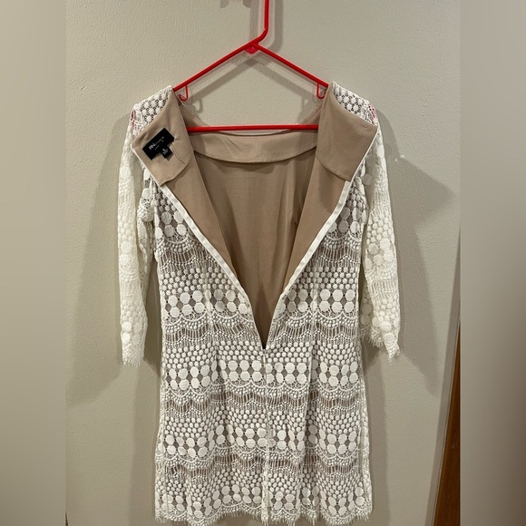 RN Studio (Ronnie Nicole) White Lace Sheath Dress - Size 4 - Picture 4 of 10